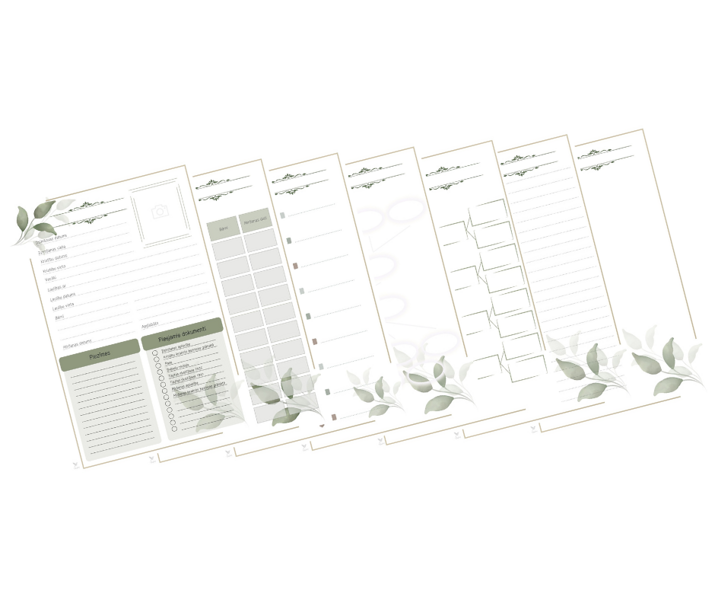 Digital PDF files - family research pages
