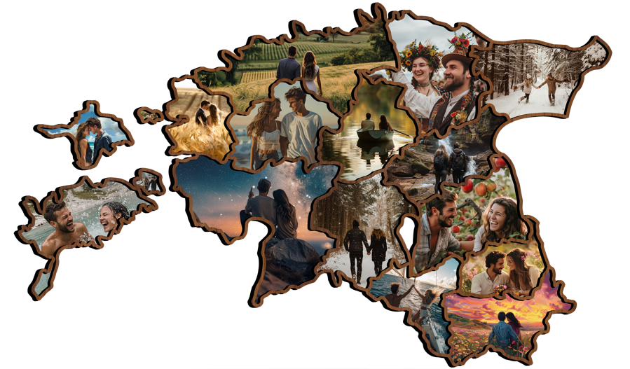 Magnetic Photo Frame 'Igaunija: Eesti Maakond' 80x49cm